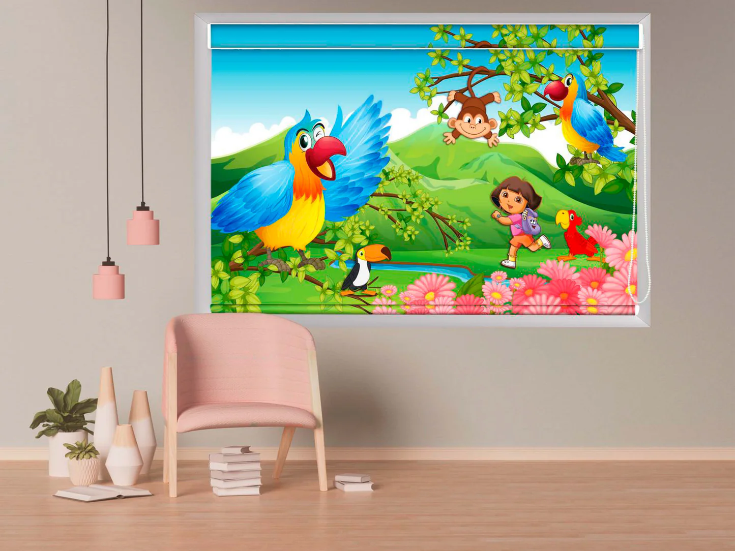 roller blinds with cartoon prints